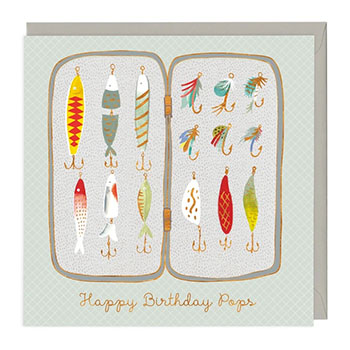 Card Fishing Gear Happy Birthday Pops